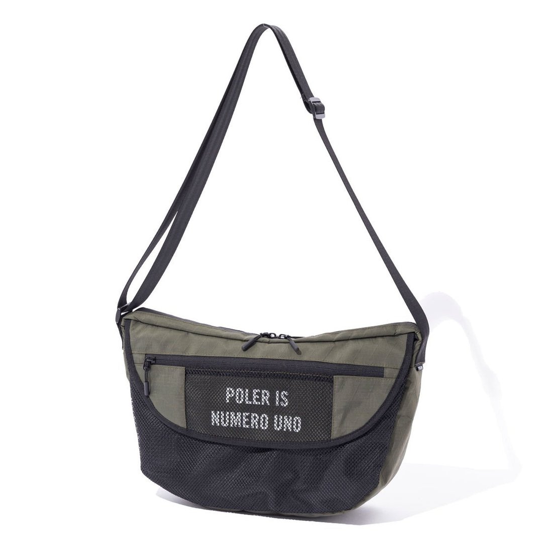 日本限定 POLER X-CLOTH MESSENGER 中型邮差包 / 侧背包 / 橄榄 - 侧背包/斜挎包 - 尼龙 绿色