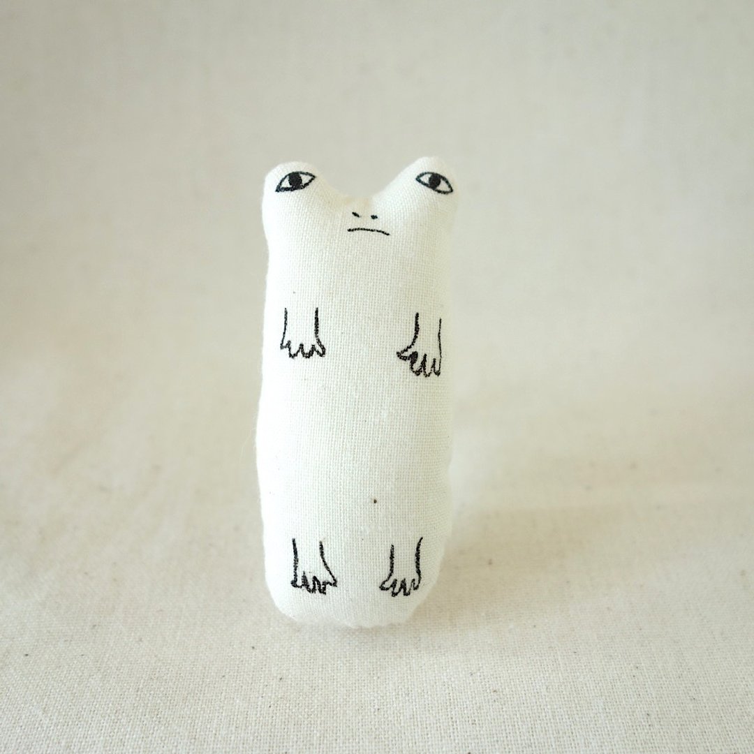 Frog brooch - 胸针 - 其他材质 白色