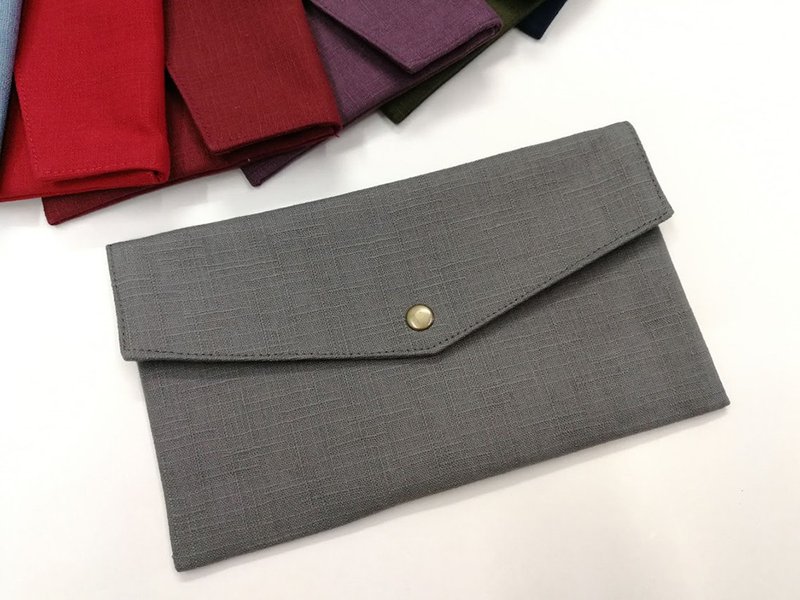 多功能收纳袋~口罩收纳袋/存折收纳/现金收纳/红包袋/笔袋/长夹 - 皮夹/钱包 - 棉．麻 