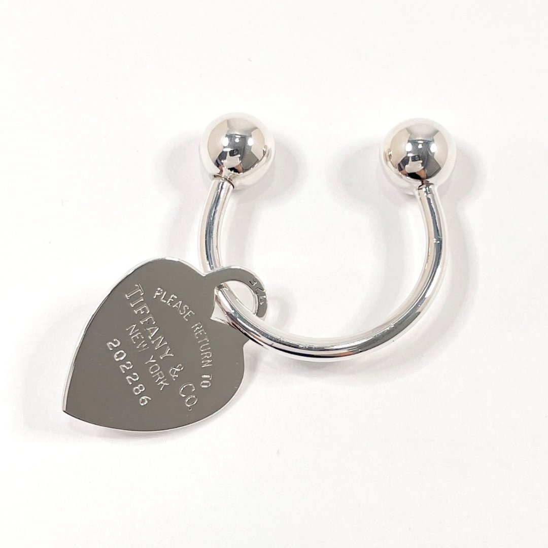 【日本直送．二手美品】蒂芙尼 TIFFANY&Co. 钥匙圈 坠饰 Return to Heart Tag 圆牌 - 钥匙链/钥匙包 - 纯银 银色