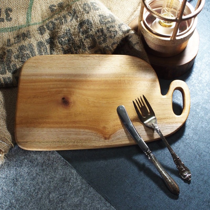 岩选 - 鲸鱼造型桃花心木盘 - 盘子/餐盘/盘架 - 木头 橘色