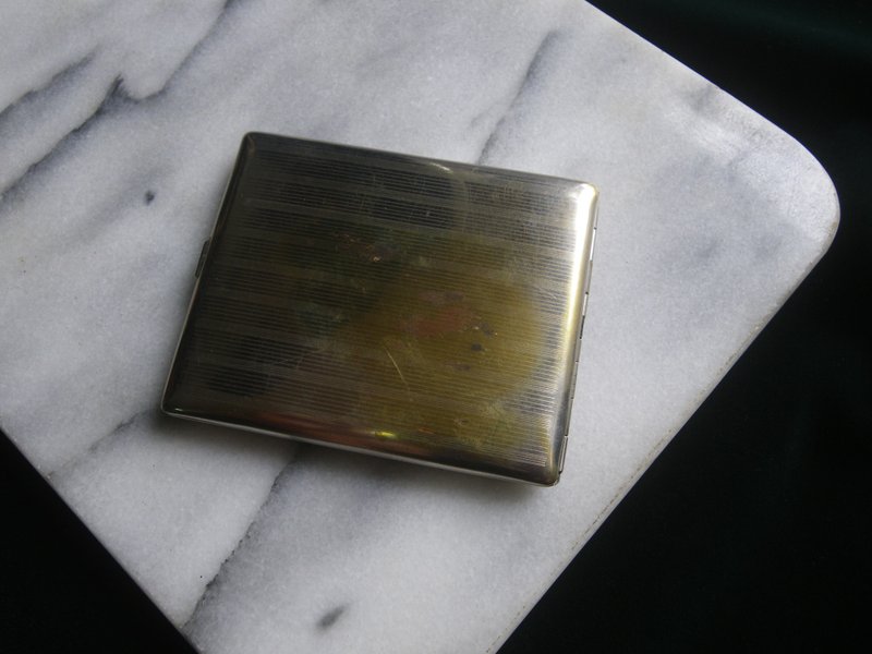 【老时光 OLD-TIME】早期国外进口铜镀银菸盒 - 收纳用品 - 其他材质 
