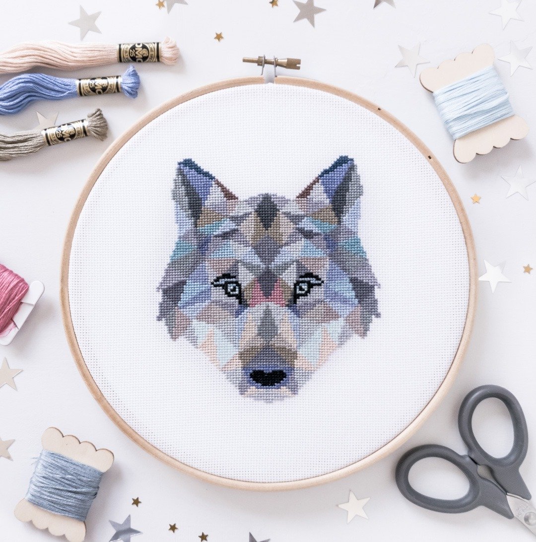 Wolf Cross Stitch PDF Pattern 十字繡 - 编织/刺绣/羊毛毡/裁缝 - 其他材质 