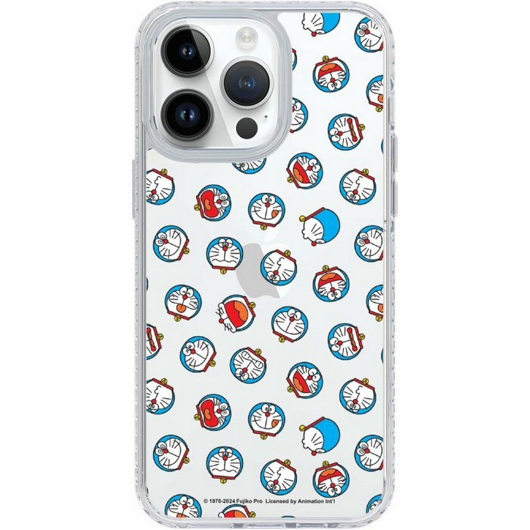 哆A梦图案 iPhone 16 Samsung S25 气垫标准防摔镜面手机壳 - 手机壳/手机套 - 塑料 多色