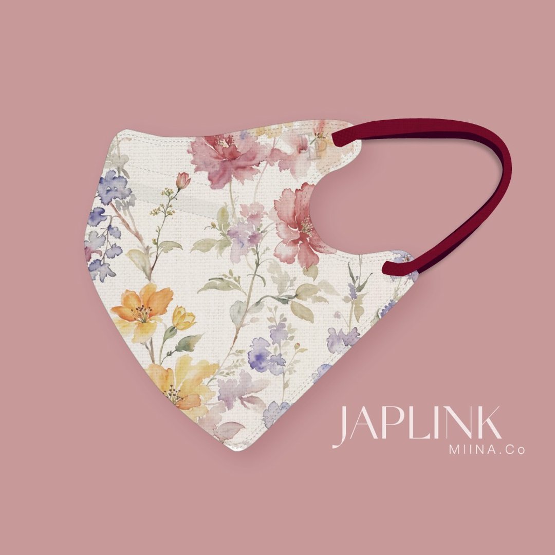 【标准】JAPLINK HEPA 高科技水驻极 立体医疗口罩 - 华灯香影 - 口罩 - 聚酯纤维 红色