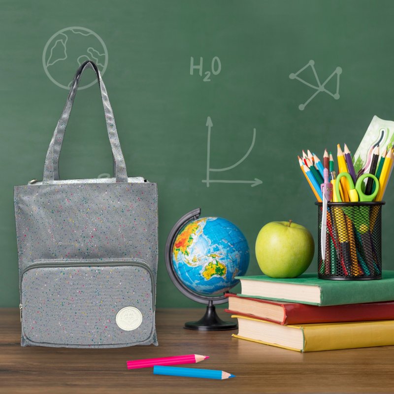 Soin Sewing 所以相缝 - 好好读书书袋-挥洒灰 - 手提包/手提袋 - 棉．麻 灰色