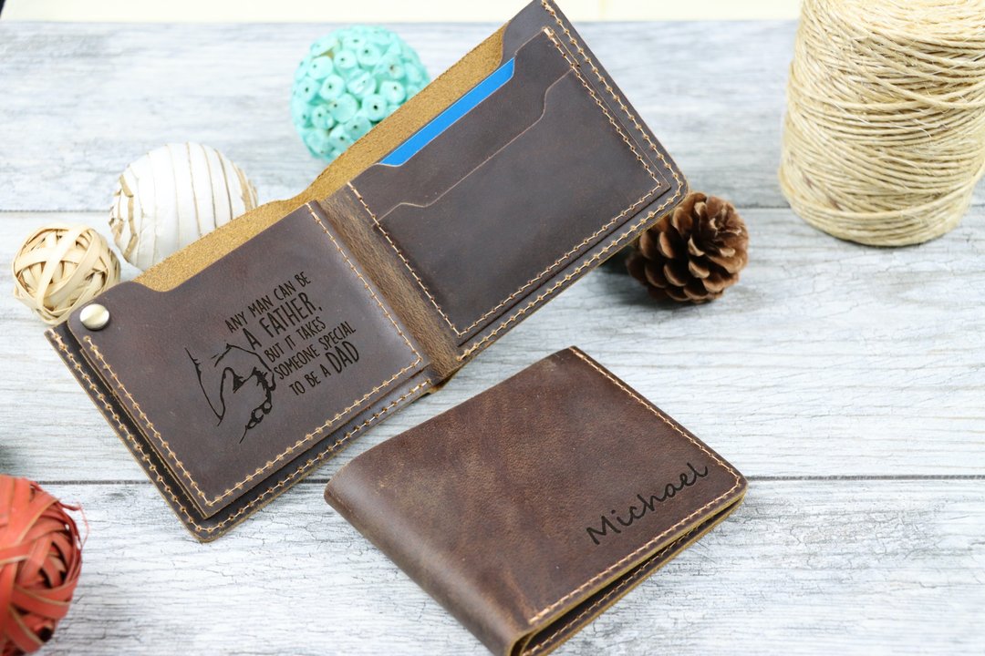MENS WALLET, WALLET,Custom Wallet,Customized Gift, Christmas Gift Wrapping - 皮夹/钱包 - 真皮 