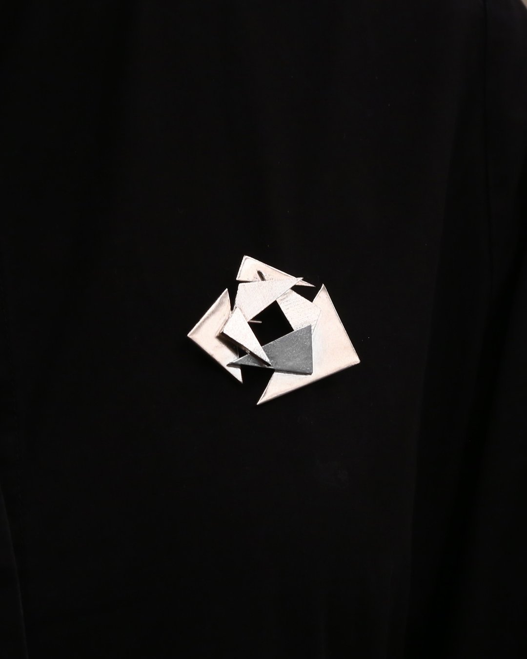 25n | 三角形解构胸针 - 胸针 - 纯银 银色