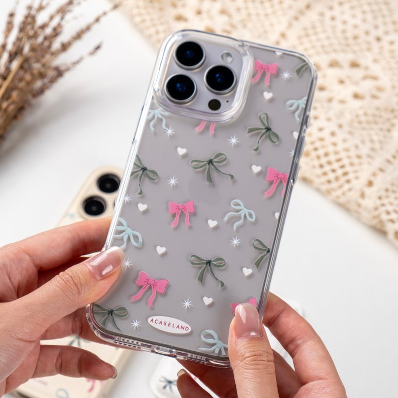 定制化 | 节日感蝴蝶结 透明 MagSafe 手机保护殻 - 手机壳/手机套 - 塑料 多色