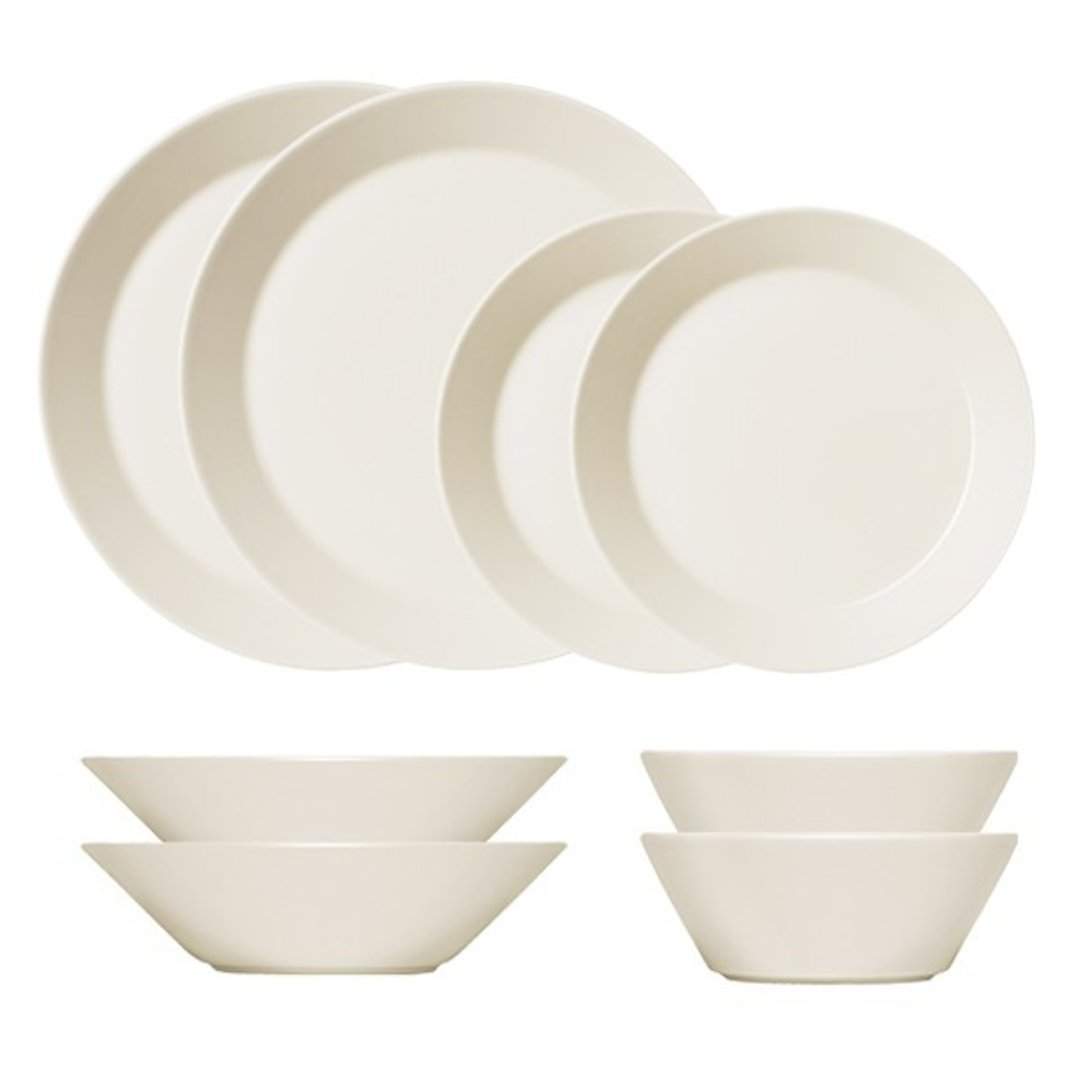 芬兰Iittala－Teema系列8件套餐具礼盒精装(芬兰价格贩售) - 浅碟/小碟子 - 瓷 白色