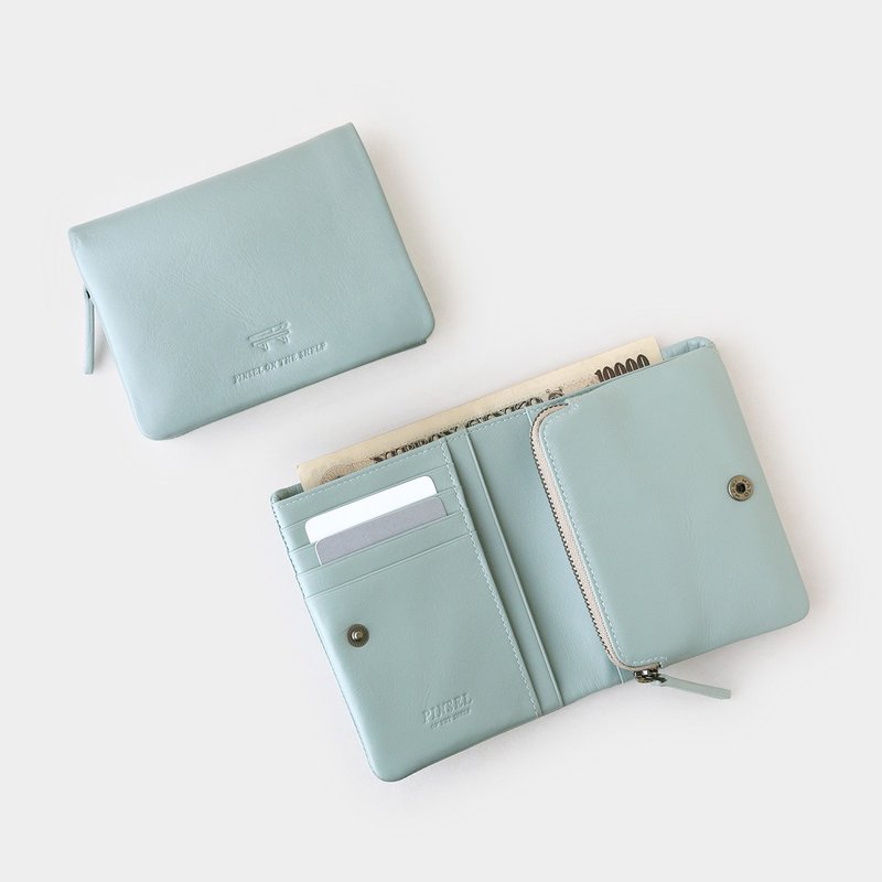 pinsel wallet : 柔和蓝 - 皮夹/钱包 - 真皮 
