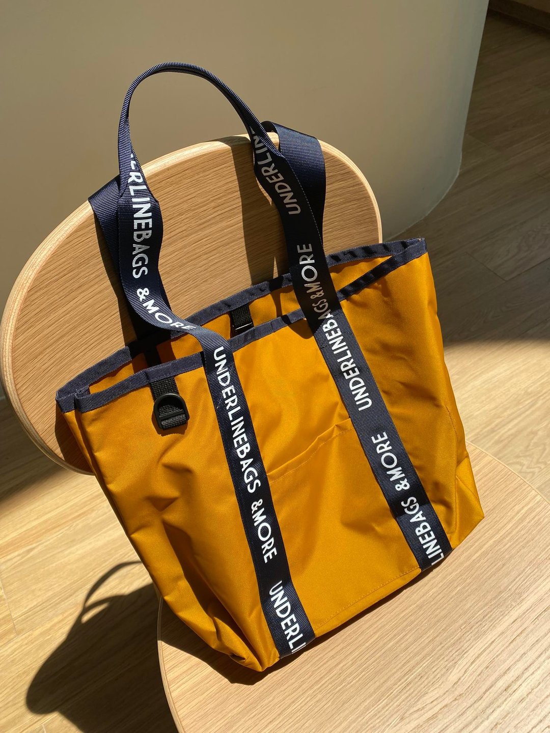 Mini Mustard Recycled Nylon Market Tote Bag / Light Weight / water resistant - 手提包/手提袋 - 防水材质 黄色