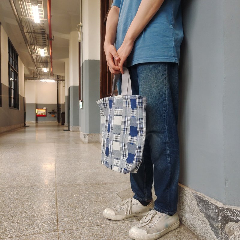 海浪-东海岸系列-手提托特包 - 手提包/手提袋 - 棉．麻 蓝色