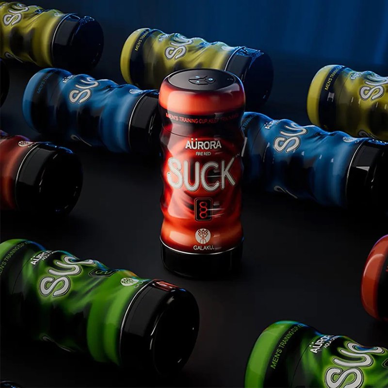 GALAKU 深喉吸吮电动飞机杯 情趣用品自慰器 重复使用送润滑液 - 情趣用品 - 硅胶 多色