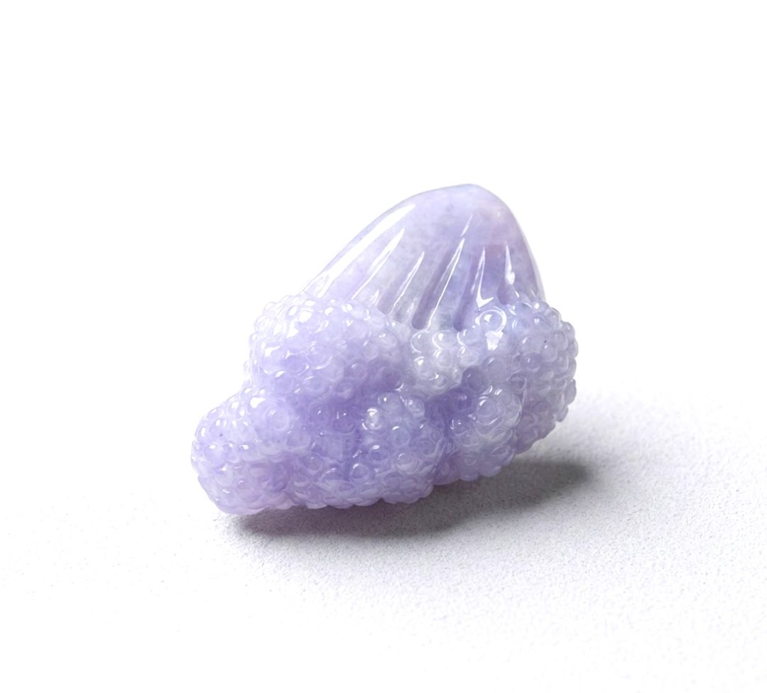 紫罗兰翡翠花束 | 天然缅甸玉A货翡翠 | 送礼 - 项链 - 玉石 紫色