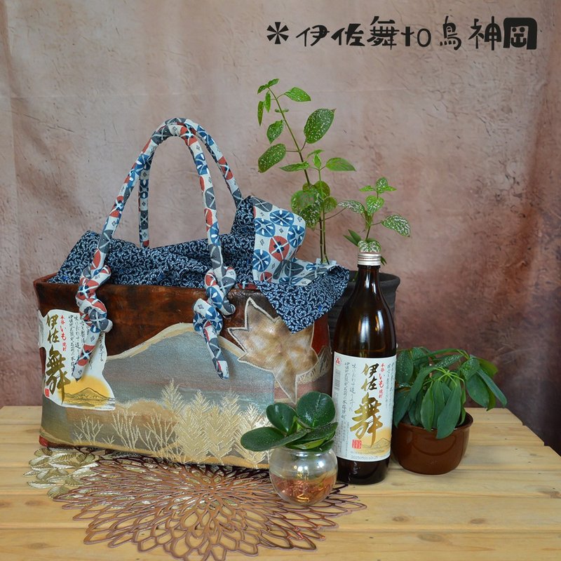 大号篮子包/日本制造/独一无二/一贯包/Ikkanbari 包/Isamai 到 Togameoka/烧酒标签可重复使用/赠送双面布片 - 其他 - 其他材质 多色