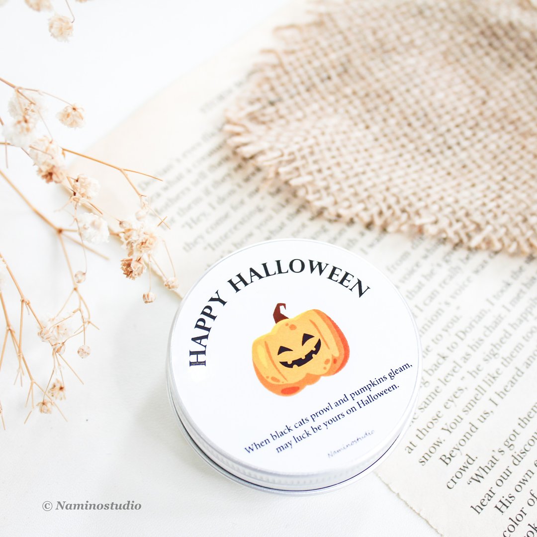 Scented candle, 30 g. Happy Halloween gift, giveaway - 蜡烛/烛台 - 其他材质 白色