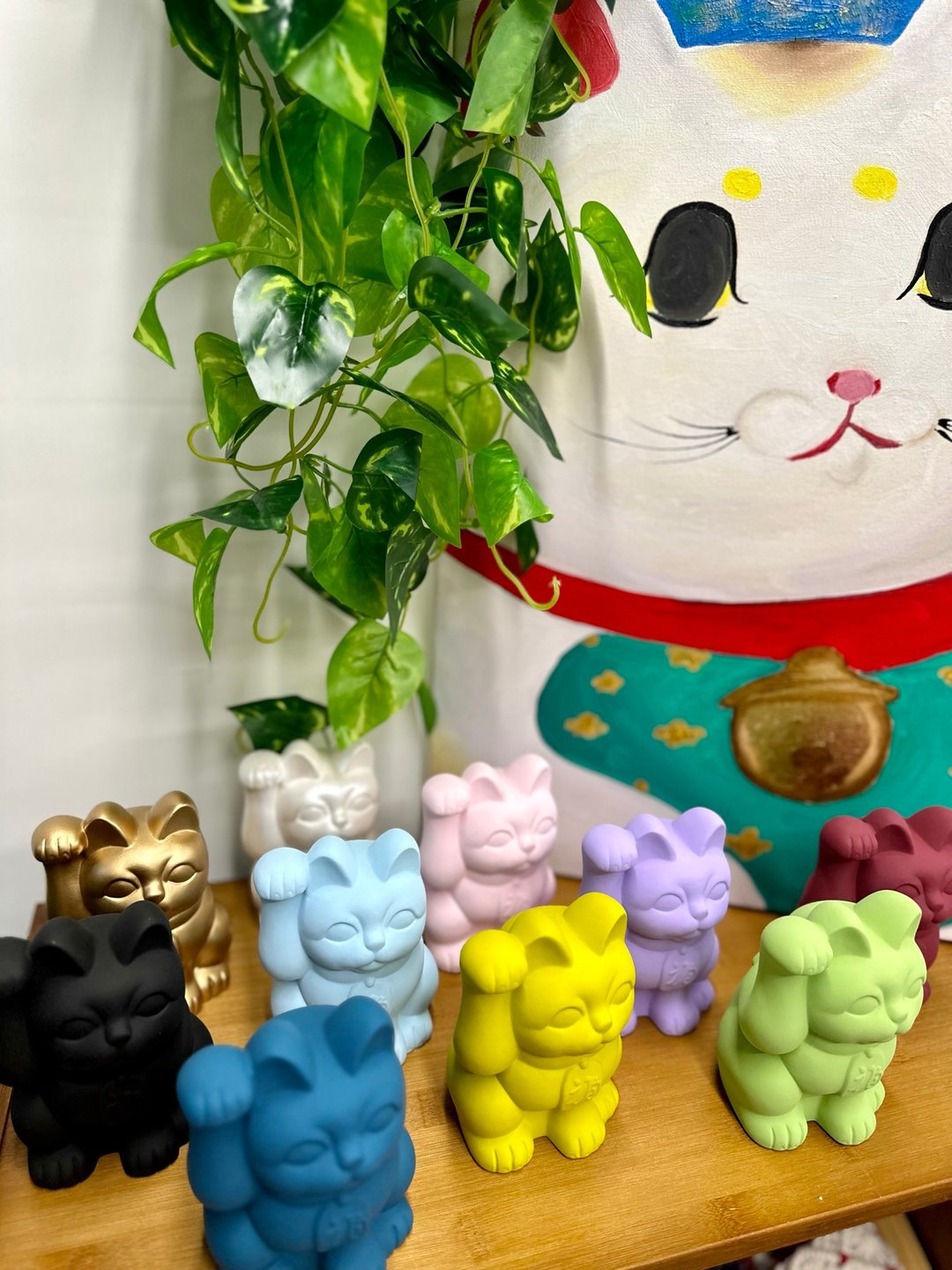 加藤陶器 | 纯色招财猫 (多色) - 摆饰 - 陶 多色