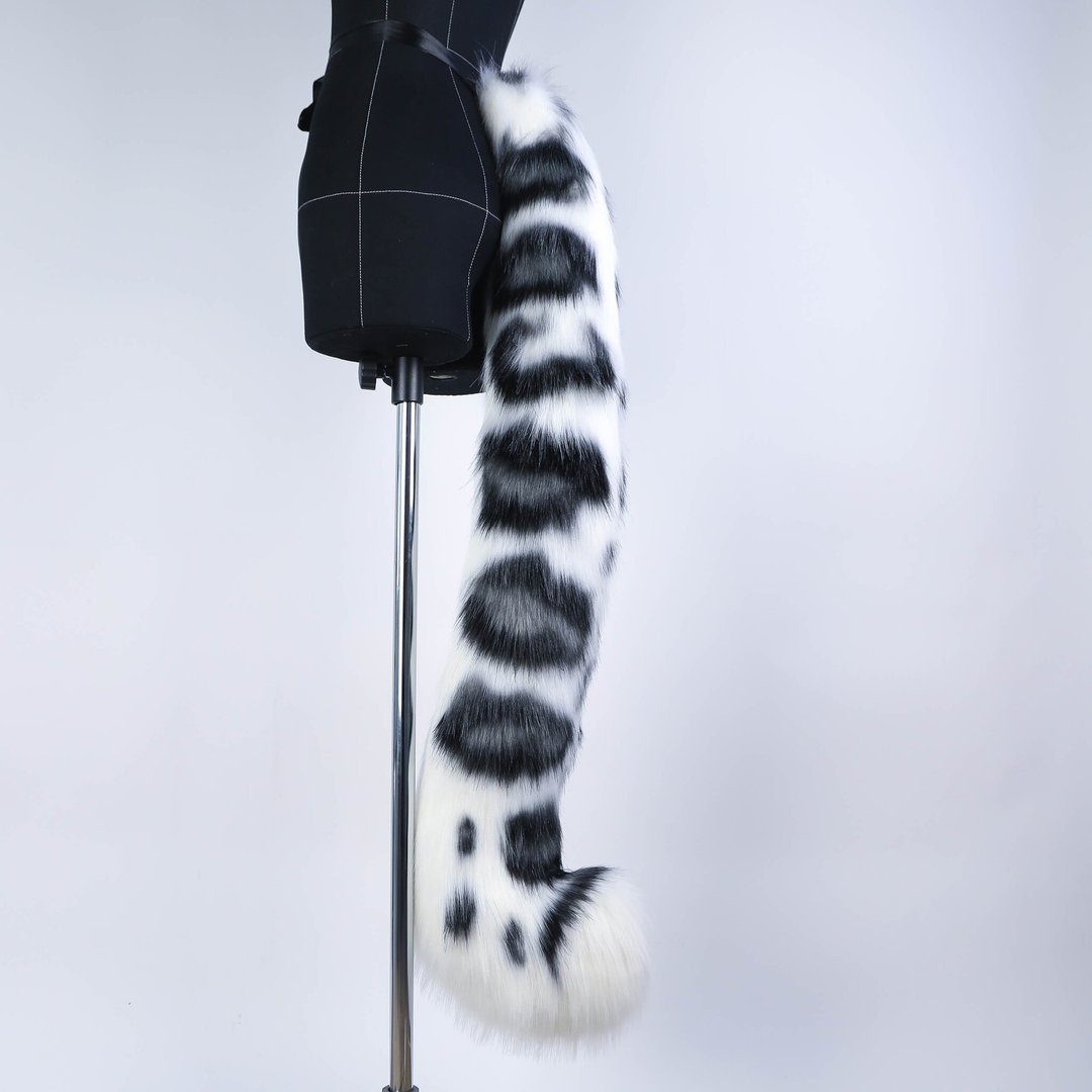 Realistic Snow Leopard Tail Faux Fur Tail - 其他 - 其他人造纤维 白色