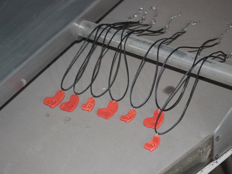 U ceramic neckless - 项链 - 陶 红色