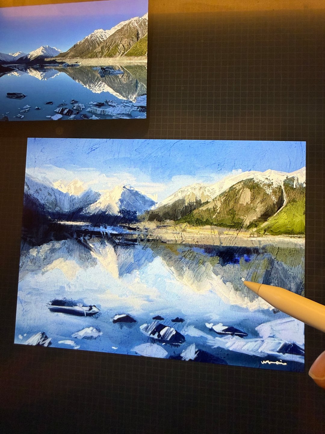 ipad+procreate实验室 / 旅途路上的小风景_油彩风格_简v老师 - 插画/绘画/写字 - 纸 