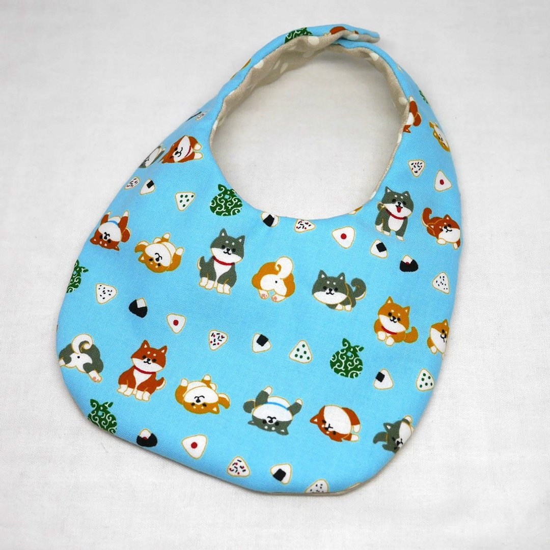 Japanese Handmade Baby Bib - 围嘴/口水巾 - 棉 蓝色