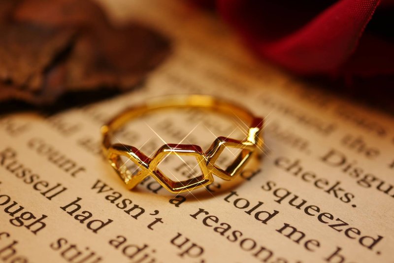 5G-不规则戒-女戒 - 戒指 - 24k 金 金色