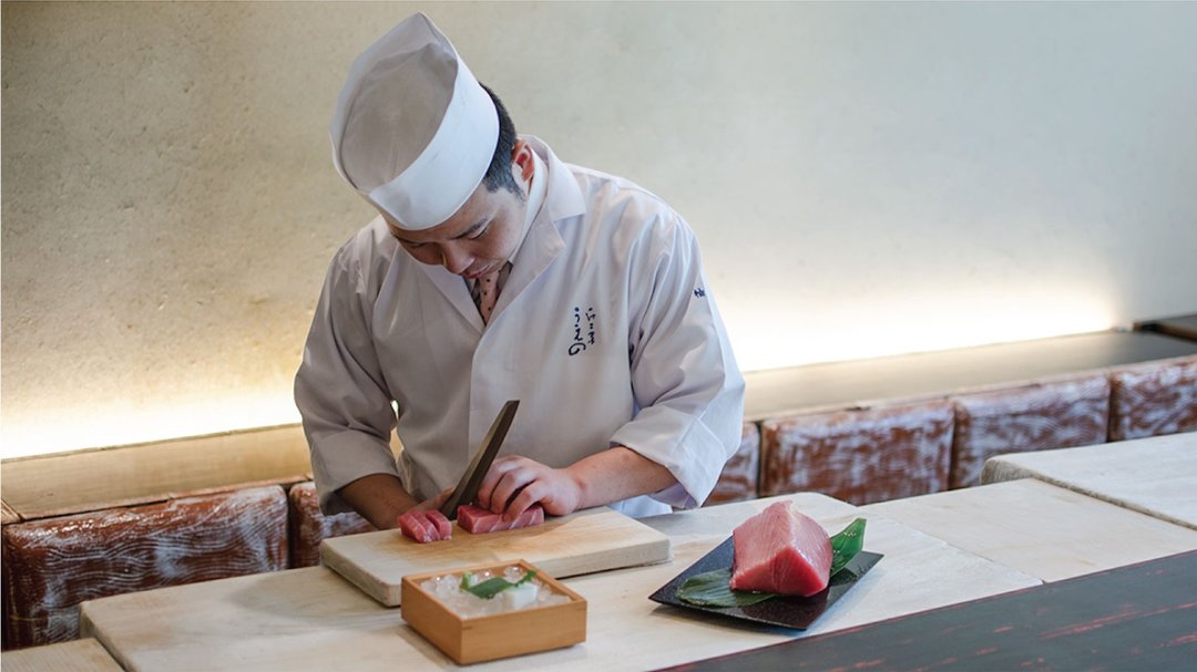 Kikusumi KATURA Sujihiki 切片刀 日本AUS10钢 高级胡桃木刀柄 - 菜刀/刀架 - 不锈钢 银色