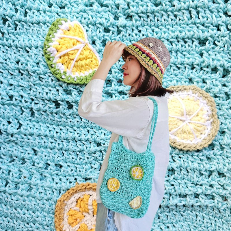 时髦编织网包 - 蕾梦 - 侧背包/斜挎包 - 防水材质 蓝色