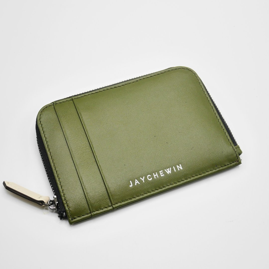 ALMOSTPERFECT - Flat Wallet in Olive - 皮夹/钱包 - 真皮 绿色