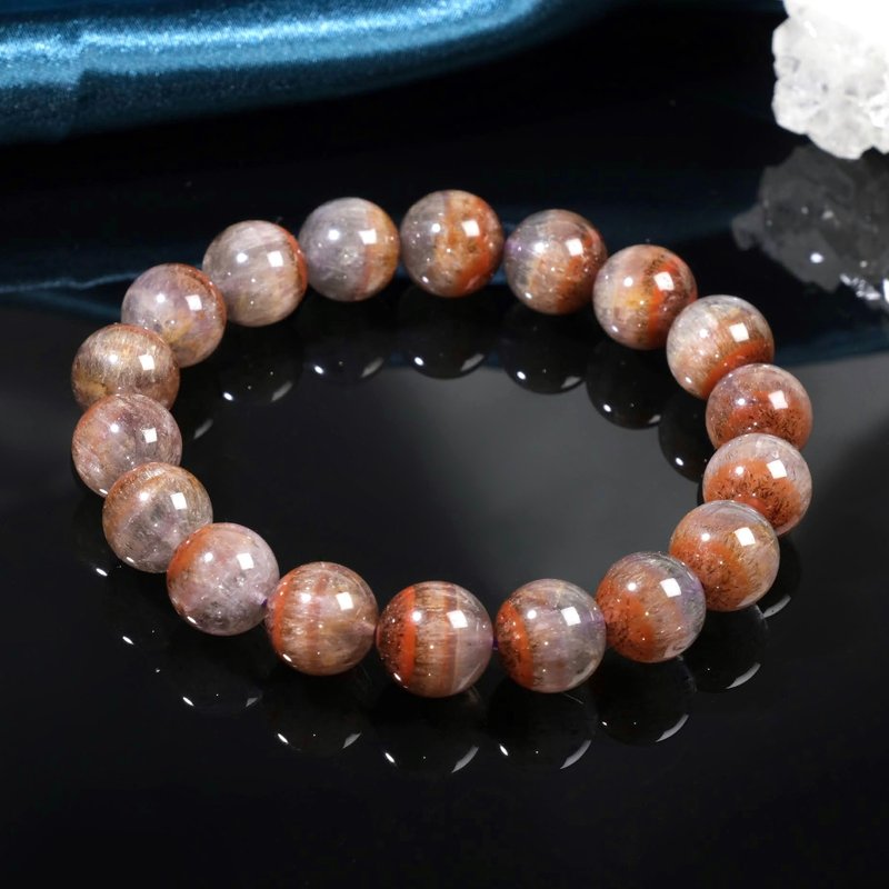 一图一物 | #646 11mm 极光23水晶手链 稀有高品质 高频 开运过年 - 手链/手环 - 水晶 咖啡色