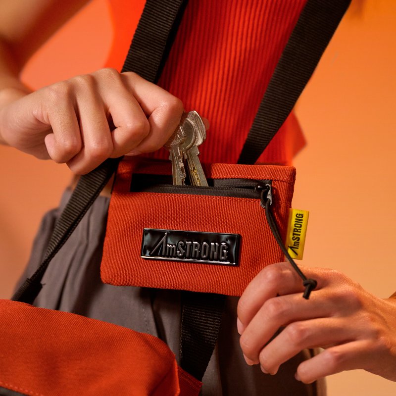 【型动探索】02-POCKET 小物包 锈橙色 - 零钱包 - 聚酯纤维 橘色