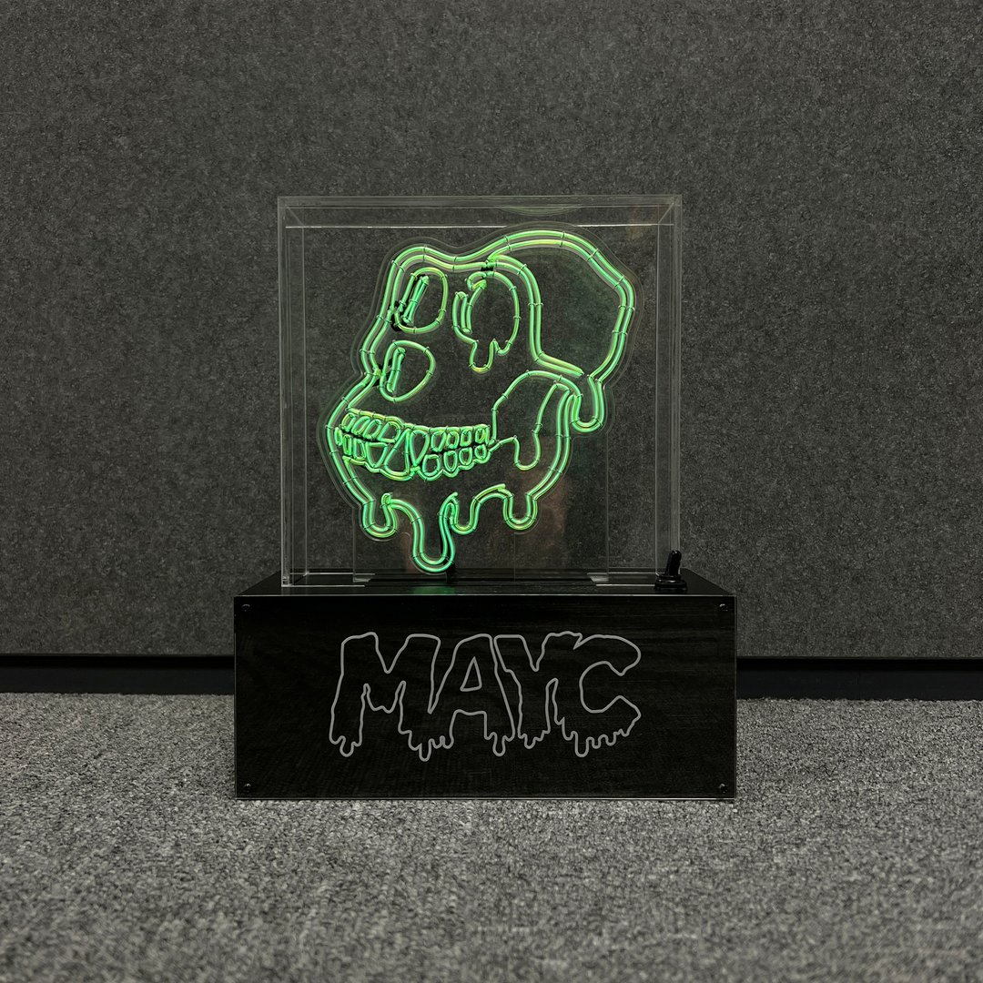 定制化礼物 手工制作字灯【NFT BAYC MAYC】LED neon霓虹灯 - 灯具/灯饰 - 软木/水松木 绿色