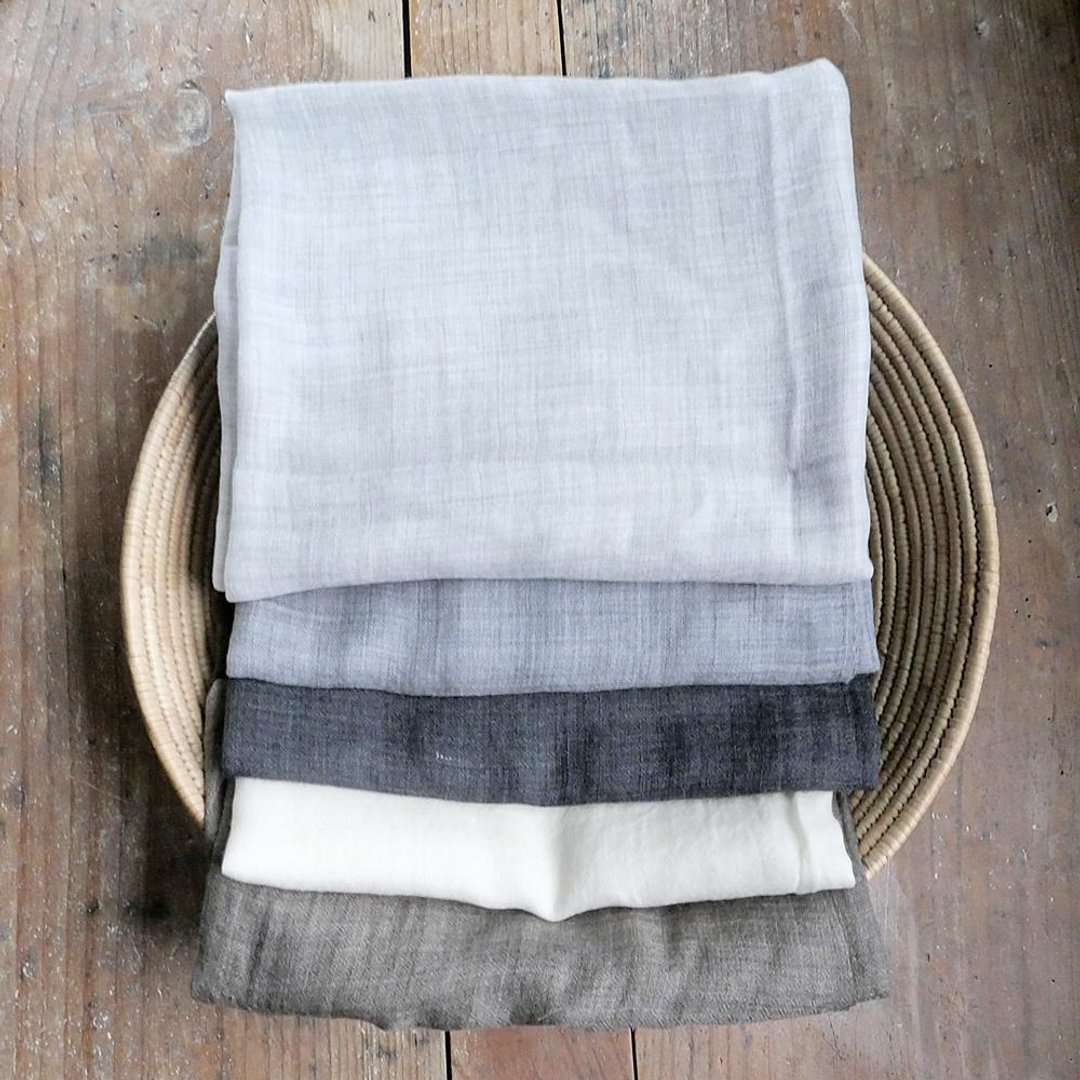 Cashmere light stall / raw coat color / white - 围巾/披肩 - 羊毛 
