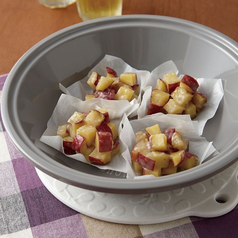 MIYAWO日本宫尾 SUNOKO系列耐温差陶土蒸盘-深灰 - 锅具/烤盘 - 其他材质 卡其色