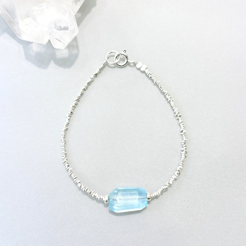 Ops Aquamarine silver bracelet -海水蓝宝/限定/高品质/手链 - 手链/手环 - 宝石 蓝色