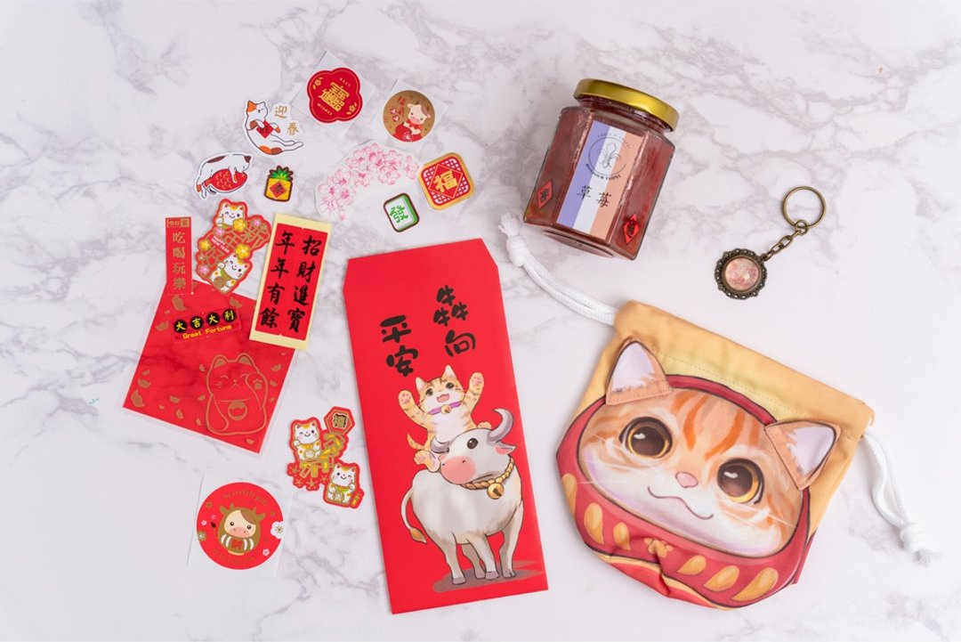 新春过年组合 (橘虎斑猫) - 其他 - 其他人造纤维 橘色