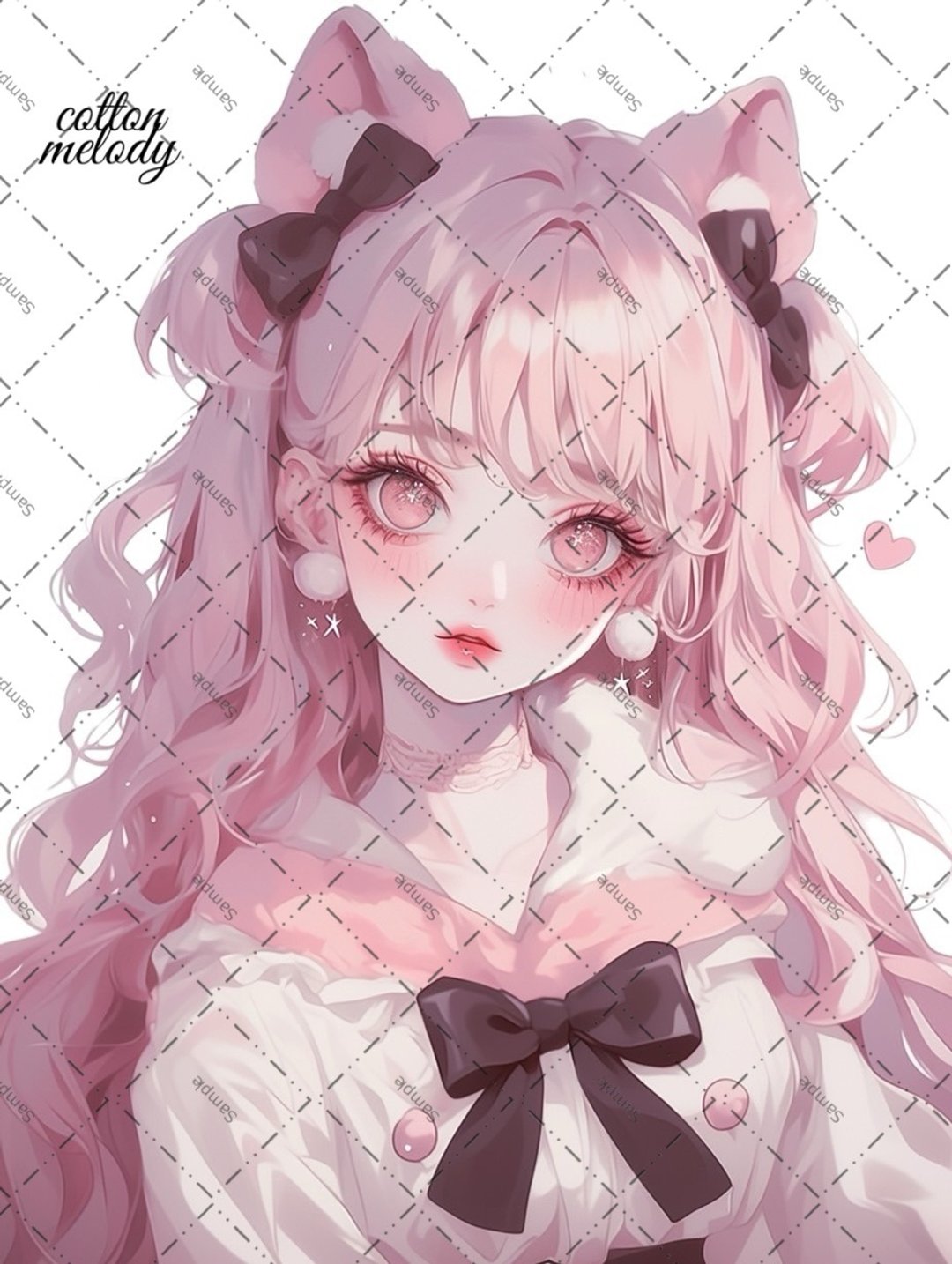 original sticker no.1900 人物贴纸 原创贴纸 原创人物贴纸 装饰贴纸 cotton melody - 贴纸 - 纸 