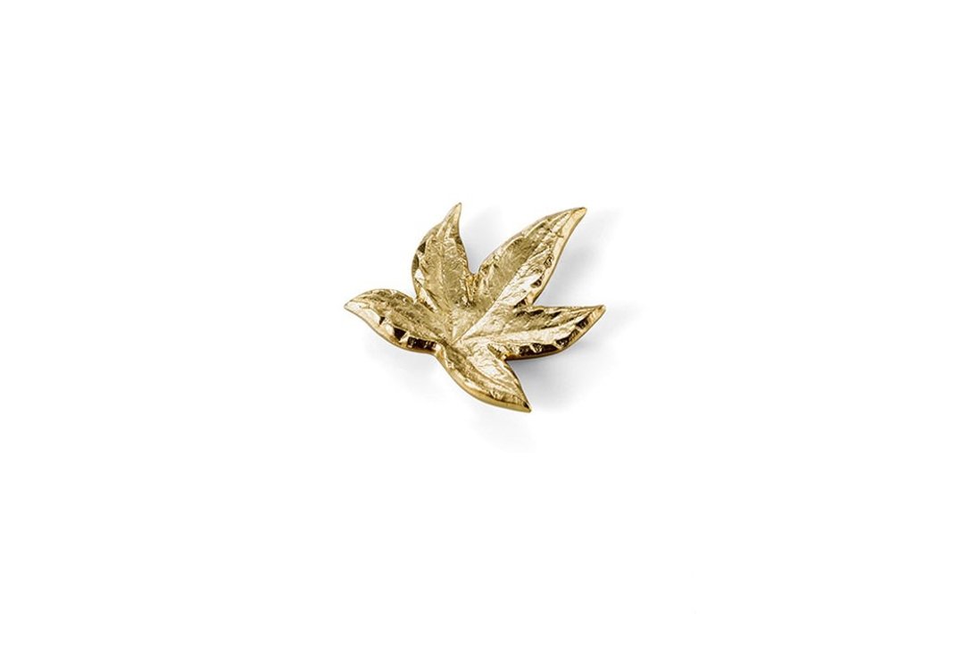 恋恋枫叶筷架 (黄铜) - 筷子/筷架 - 铜/黄铜 金色