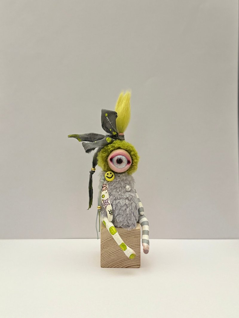 迷你独一无二怪物玩偶，手工怪物玩偶 _ 订制商品！ - 玩偶/公仔 - 其他材质 灰色