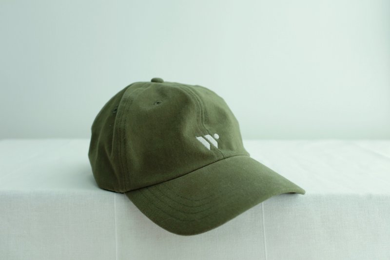 WHITEOAKFACTORY Classic retro basebal cap - Olive green - 帽子 - 聚酯纤维 绿色