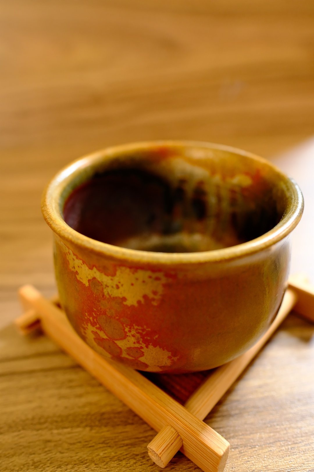 柴烧茶杯 - 落灰结晶茶杯 - 陶艺 - 陶 卡其色