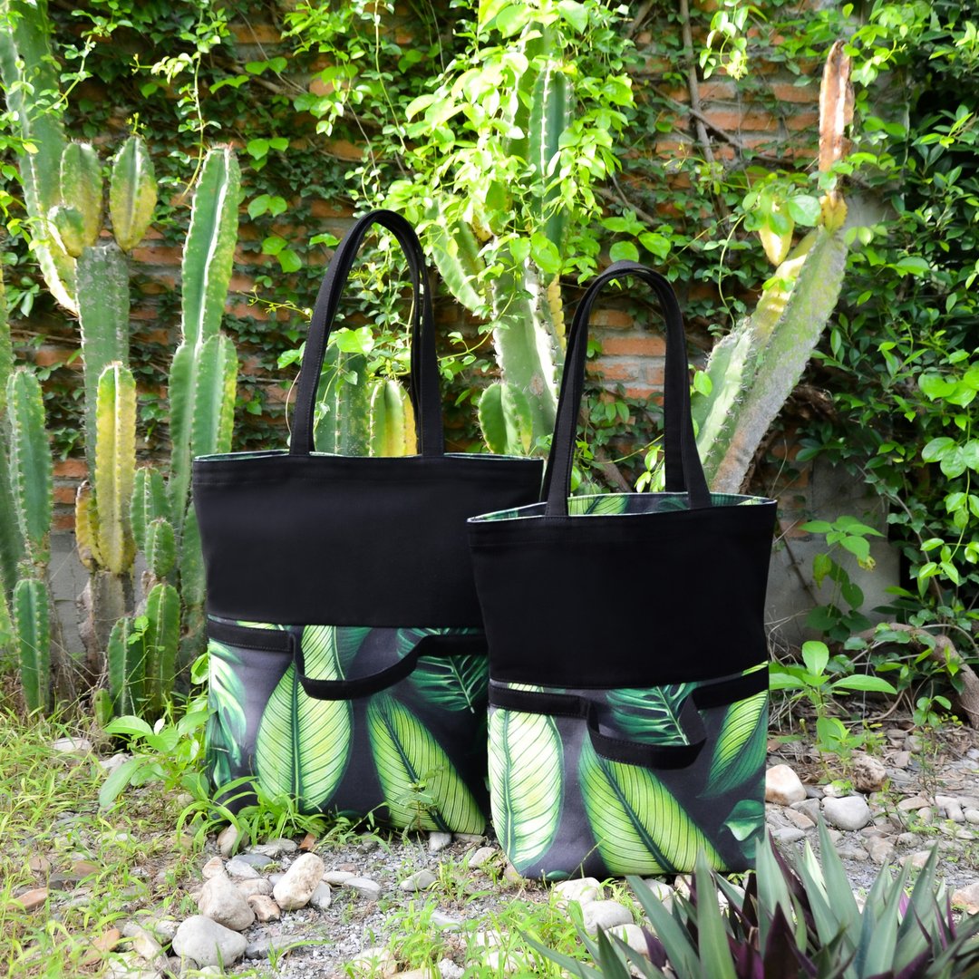 Fold Bags - Girl Size ( Black ) - 手提包/手提袋 - 棉 黑色