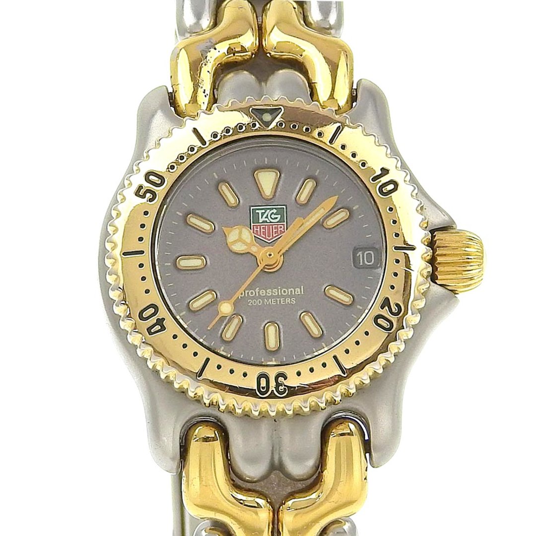 【日本直送】TAG HEUER 泰格豪雅 Professional 专业系列 腕表 双材质 S95・208 不锈钢 石英 指针式显示 灰色表盘 女仕【二手】 - 女表 - 不锈钢 灰色