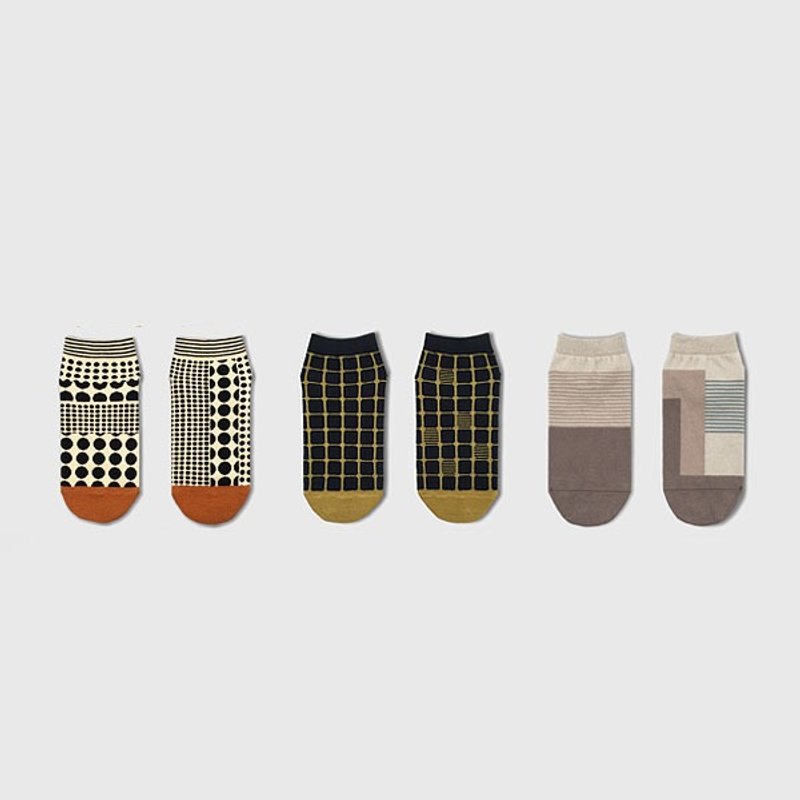 2ndPALETTE Set No.4 socks / gift / present / birthday / anniversary L size - 袜子 - 棉．麻 银色