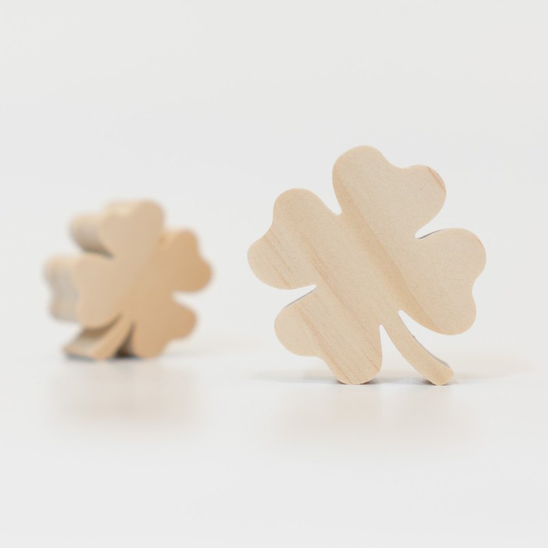 wagaZOO厚切造型积木 植物系列－幸运草、香菇、小萝卜 - 摆饰 - 木头 卡其色