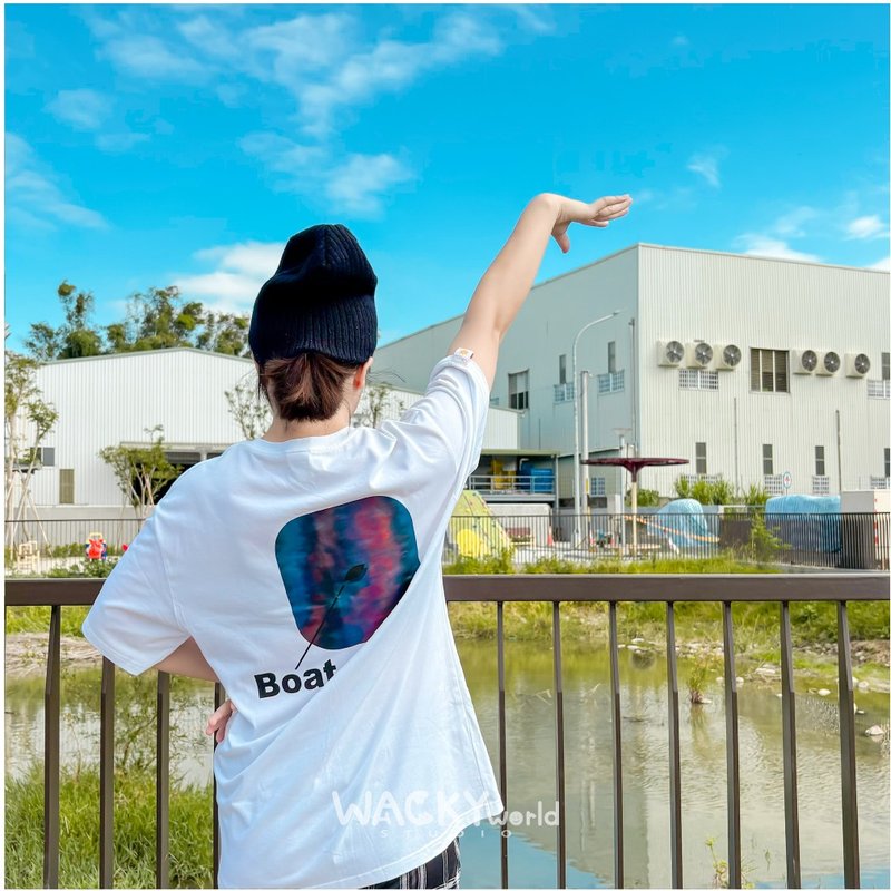 污染海上的船 T-Shirt 原创 宽松 拯救环境 议题设计 - 中性连帽卫衣/T 恤 - 棉．麻 