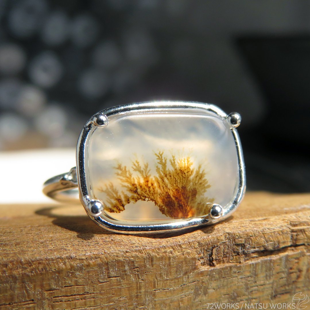 Dendritic Agate Ring - 戒指 - 宝石 咖啡色