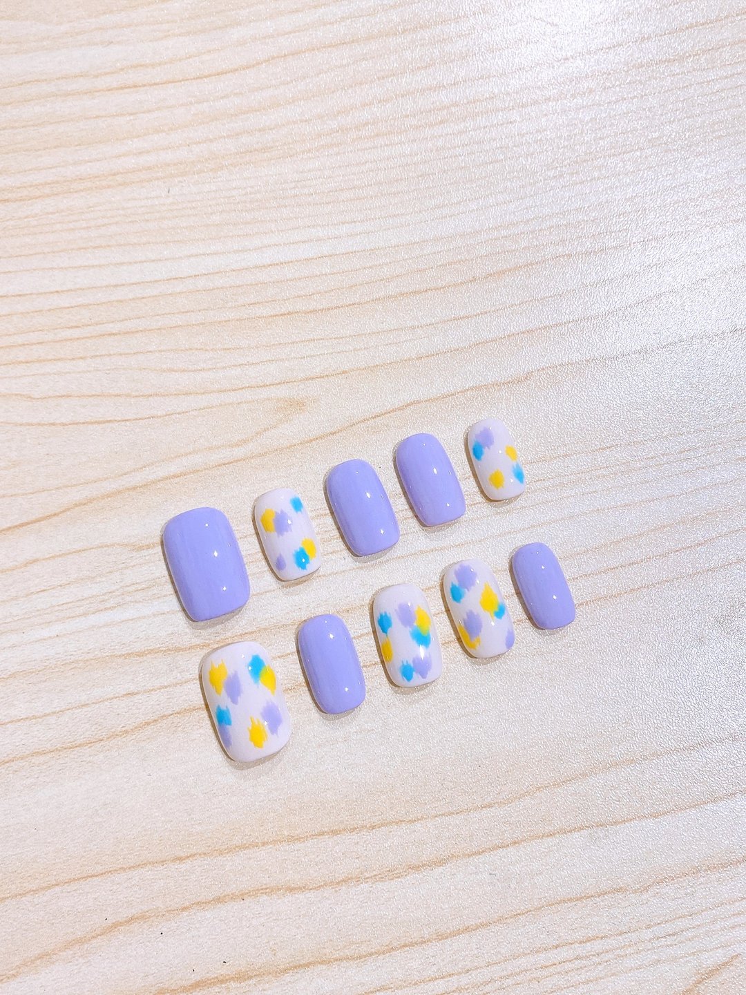 定制化穿戴甲_紫色小色块款 - 指甲油/指甲贴 - 其他材质 
