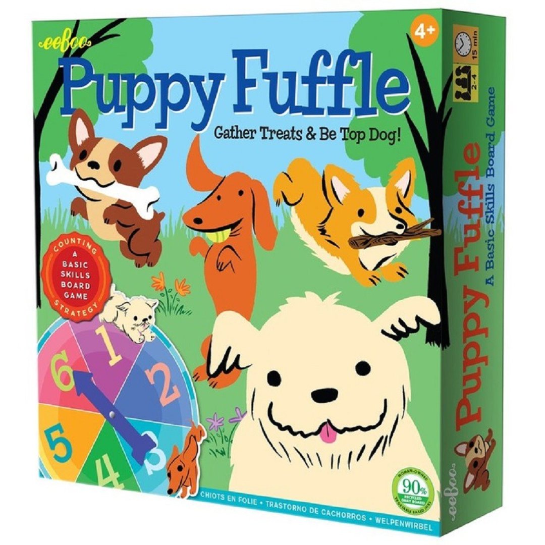 eeBoo 桌游转盘游戏 - Puppy Fuffle  狗狗竞赛桌游 - 桌游/玩具 - 纸 蓝色